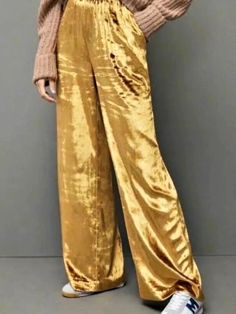 NWT Maeve Anastacia Velvet Wide-Leg Pants